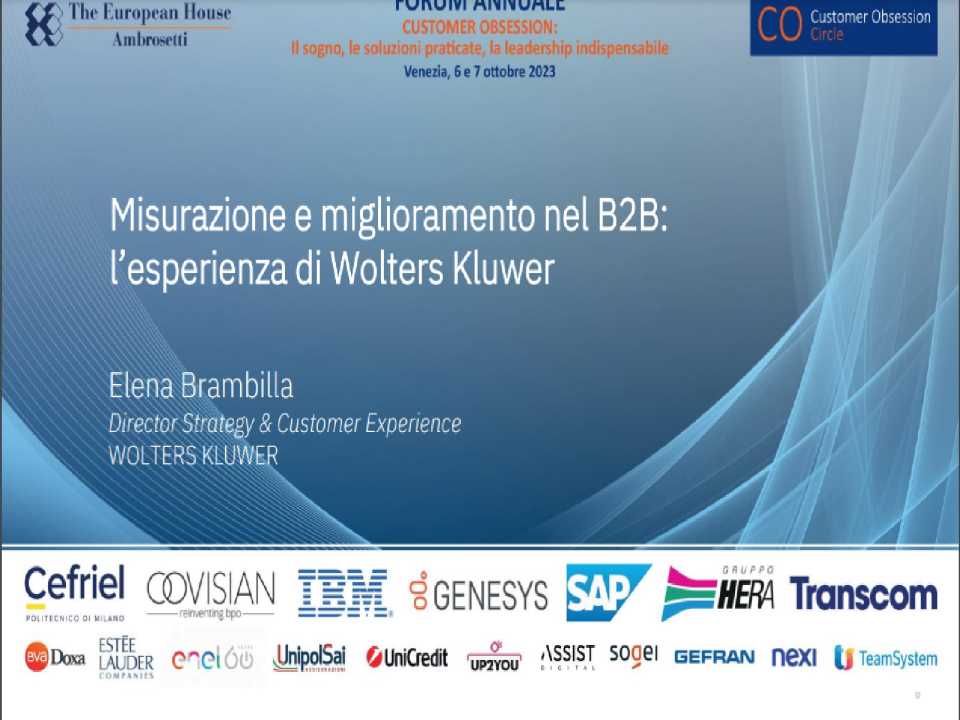 Misurazione e miglioramento nel B2B: l’esperienza di Wolters Kluwer