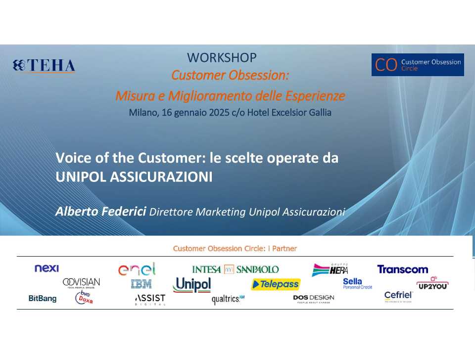 Workshop
Misura e Miglioramento delle esperienze