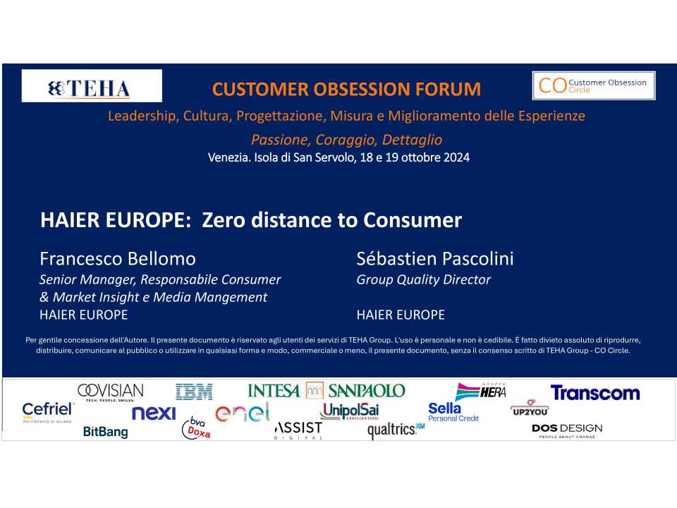 Haier Europe: zero distance to consumer