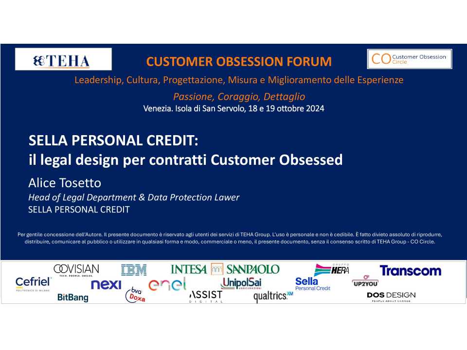 Sella Personal Credit: Il legal design per contratti Customer Obsessed