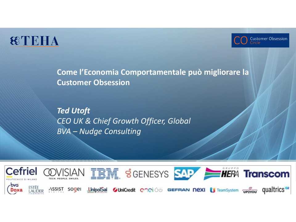 PHYGITAL WORKSHOP
Leadership, Strategia, Mindset e Trasformazione Customer Obsessed