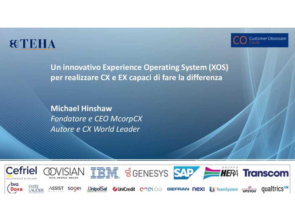 PHYGITAL WORKSHOP
Leadership, Strategia, Mindset e Trasformazione Customer Obsessed