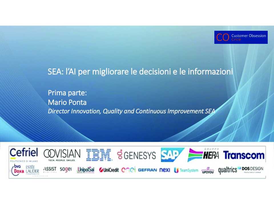 SEA: l’AI per migliorare le decisioni e le informazioni