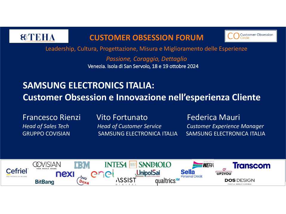 Samsung Electronics Italia: Customer Obsession e innovazione nell' esperienza Cliente