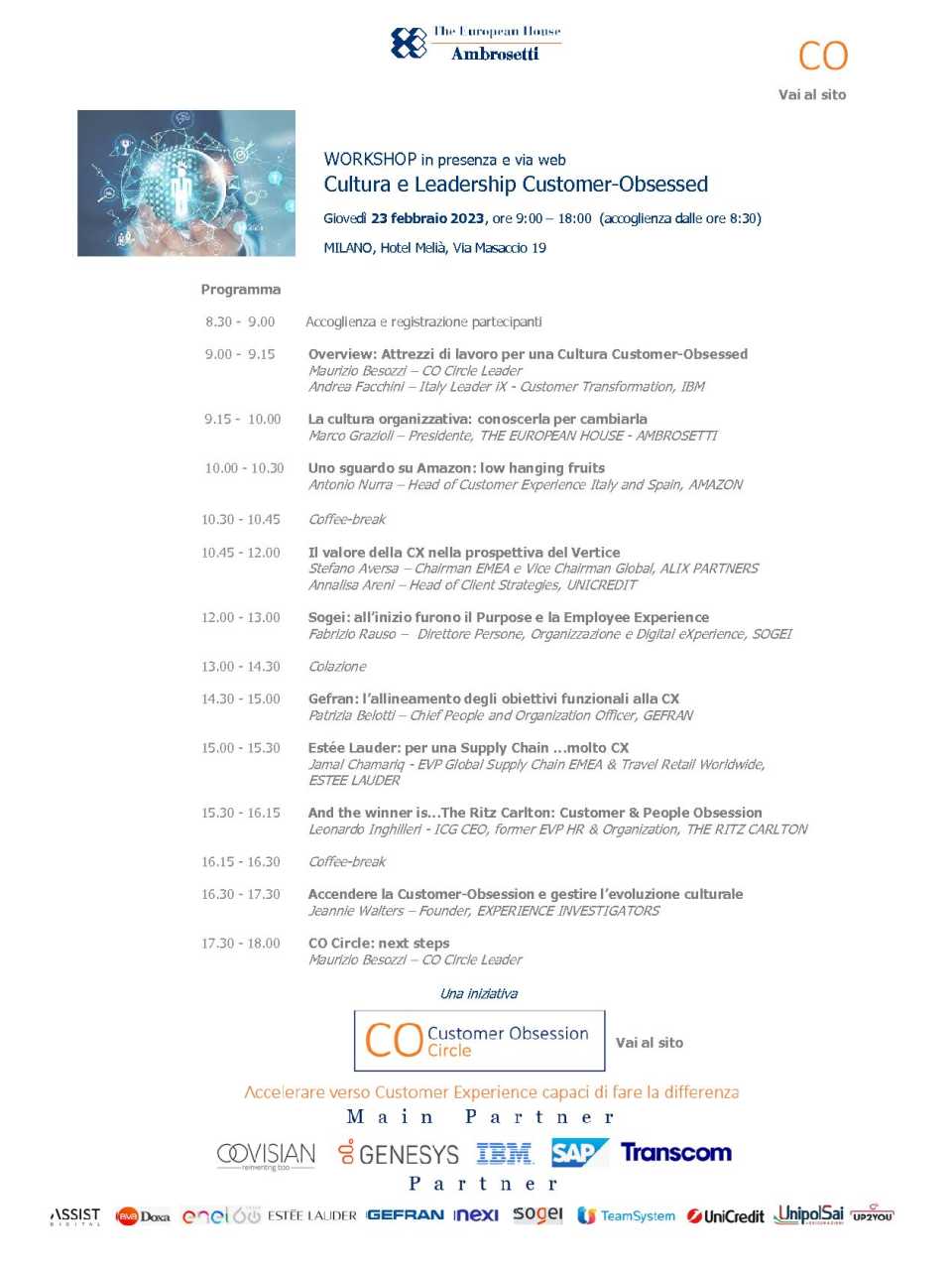 Workshop<br />
Cultura e Leadership Customer-Obsessed<p></p><p></p>