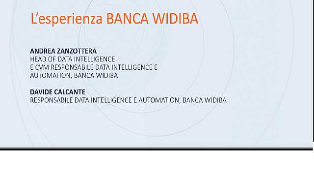 Data Science, AI e Modelli Predittivi per la Customer Experience: l’esperienza BANCA WIDIBA